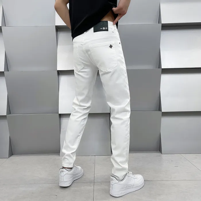 Designer Jeans For Men: Slim Fit White Jeans Luxury Spring/Summer