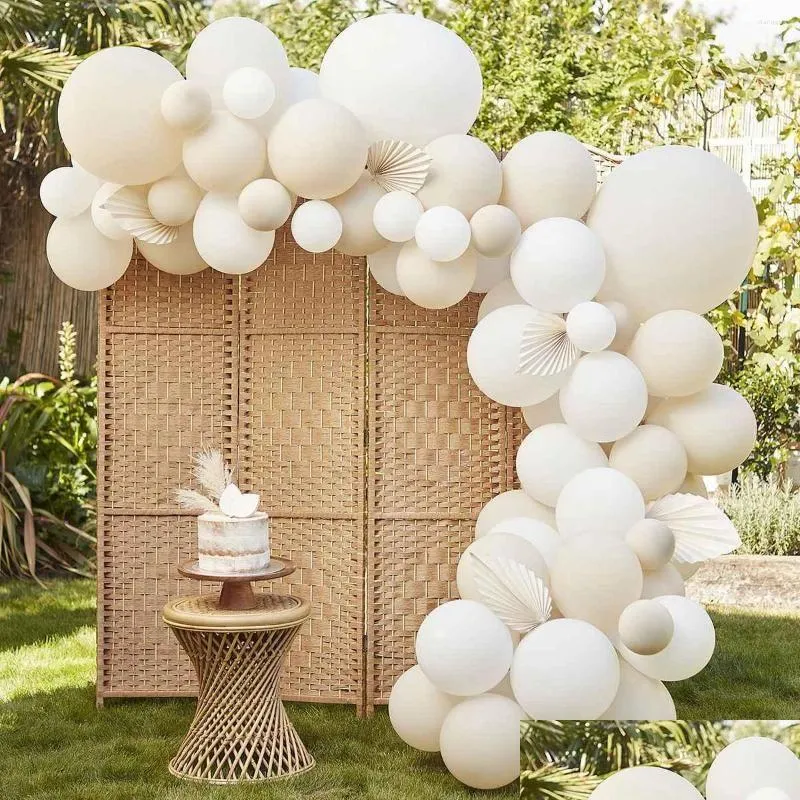 White Balloon Garland Arch Kit - Wedding Party Decor, Birthday & Baby ...
