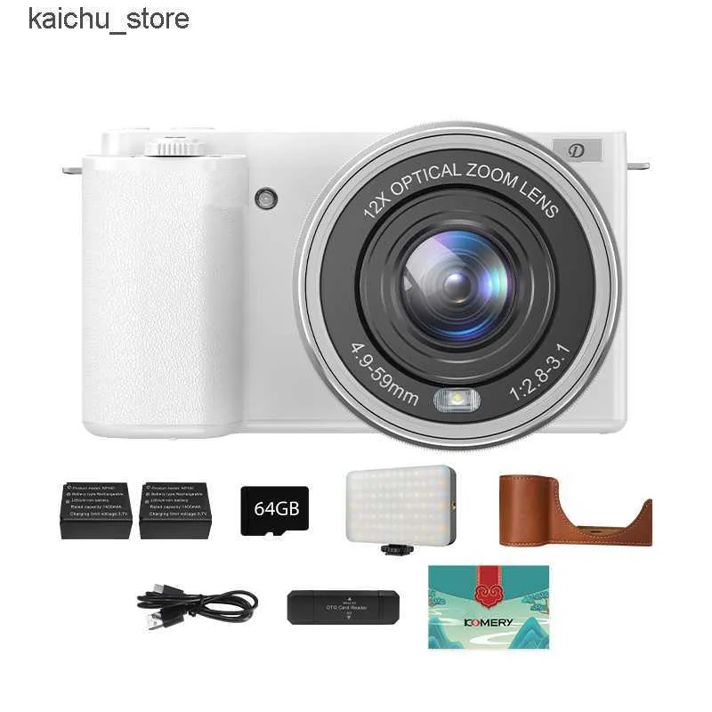 4K Digital Cameras Photography 12X Optical Zoom Auto Focus DSLR 64MP WiFi Livestream Vlog Video Camera for YouTube J241213