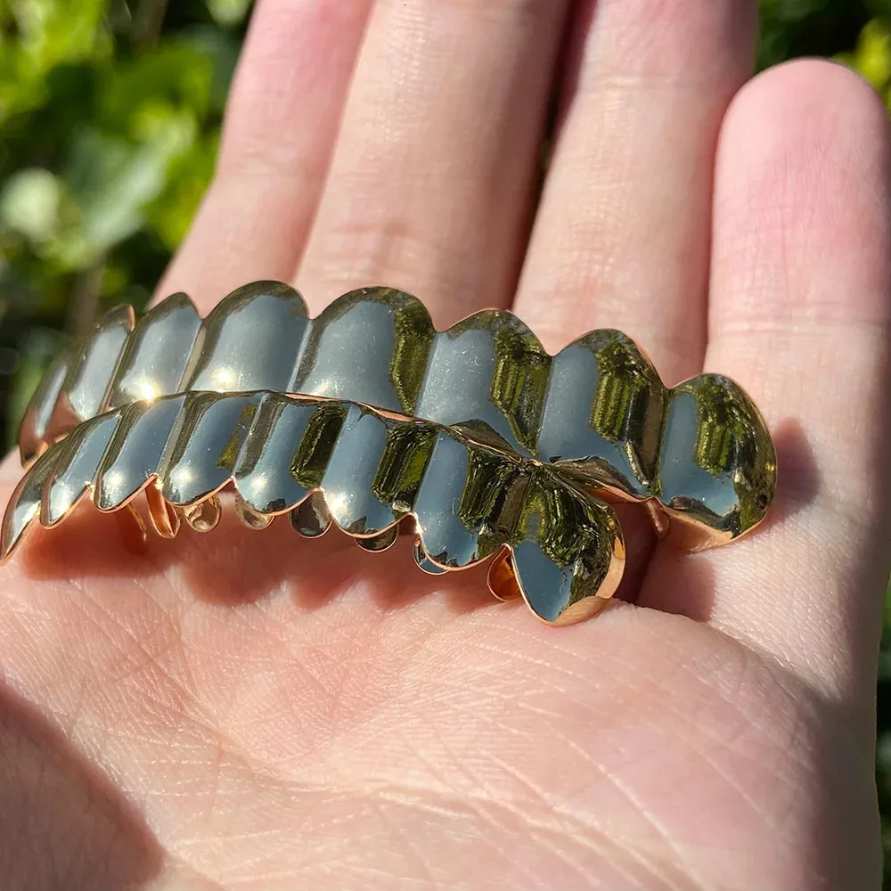 Rachelz 88 Glossy Teeth Hip Hop 14K Gold Plated Tooth Cap Decoration Womens Jewelry 241210_voghion.com