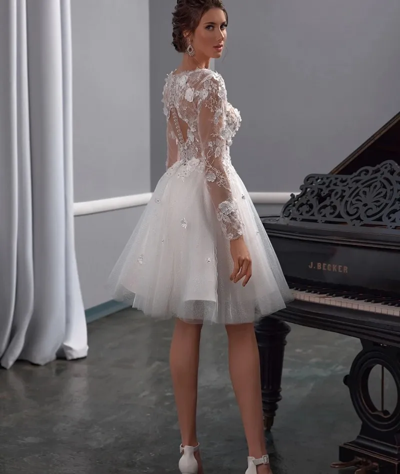dhgate short wedding dresses Custom Full Lace Flower butterfly wedding dress with Two Straps for Women