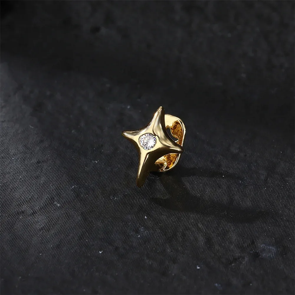 1 Piece Of Single Star Heart Pattern Ice Out Tooth Grille Detachable Cap 241210_voghion.com