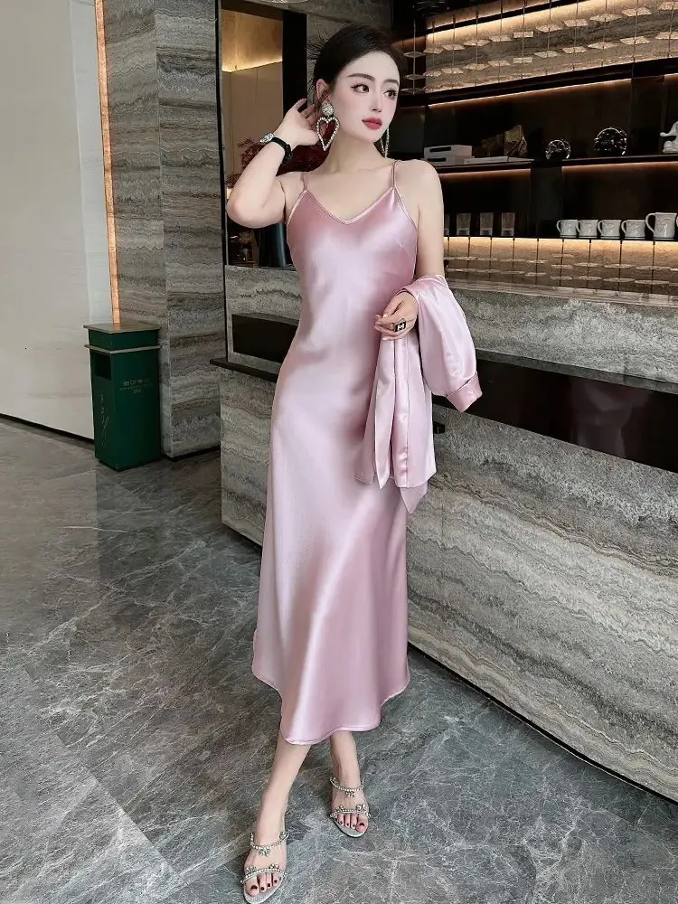 Korean Summer Clothes: Pink 2-Piece Office Pink Dress Suit Womens Set for Women - Top and Bottom, Full Coverage - 2022 Arrival (241212)