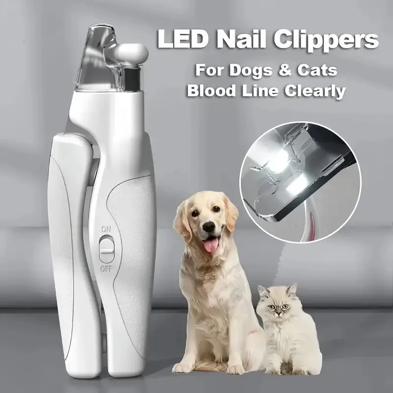 Pet Nail Trimmer With LED Light Rechargeable, Safe And Precise
