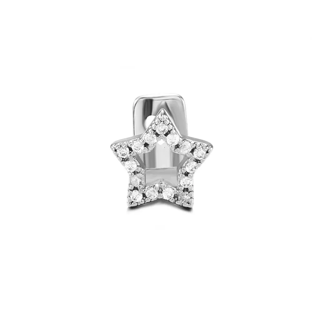 1 Piece Of Single Star Heart Pattern Ice Out Tooth Grille Detachable Cap 241210_voghion.com