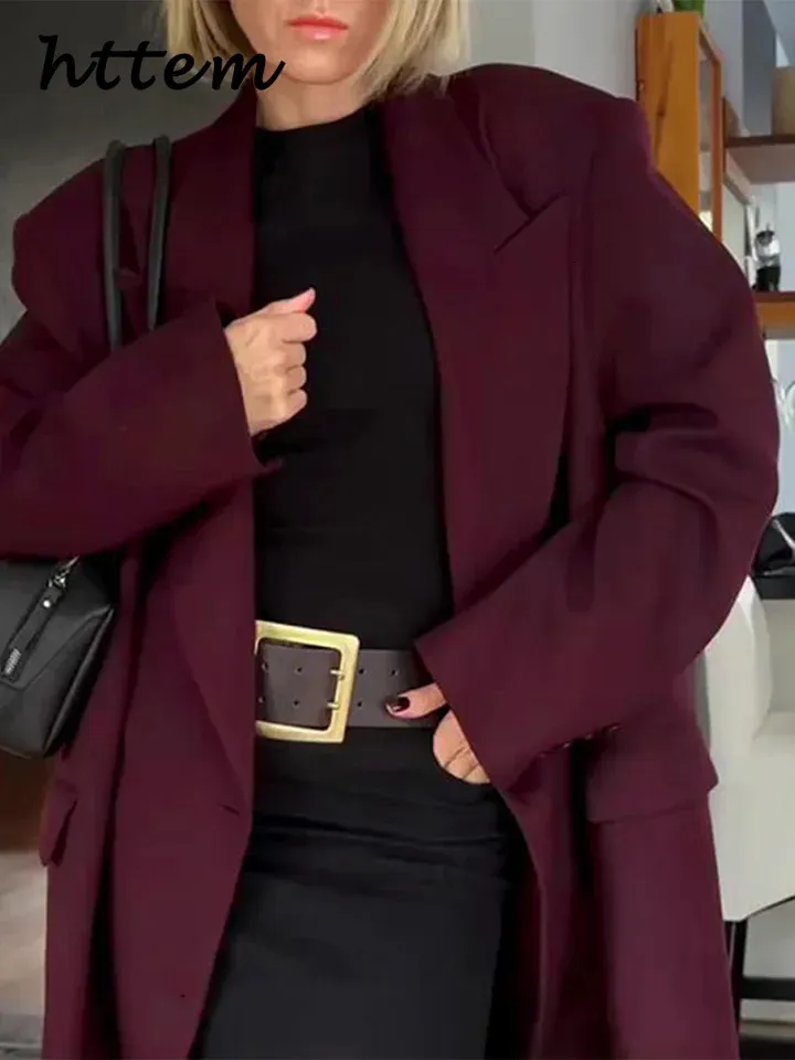 Burgundy Woolen Full Length Overcoat