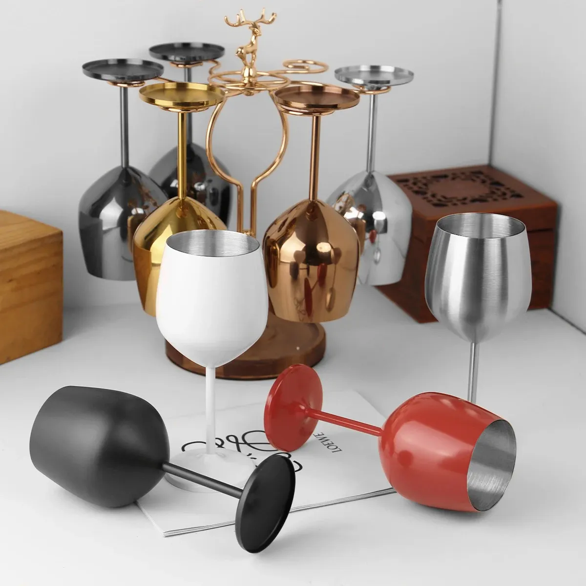 Stainless Steel Drinking Glasses Set Metal... From Kua10, $20.47 |  DHgate.Com