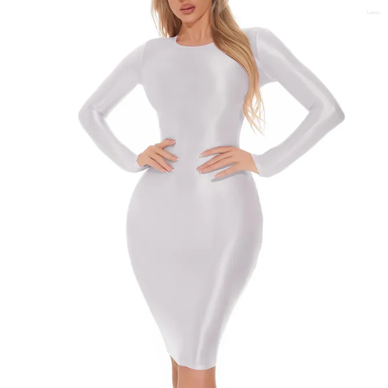 nylon bodycon dress Selah Bodycon Dress in Nylon Gold