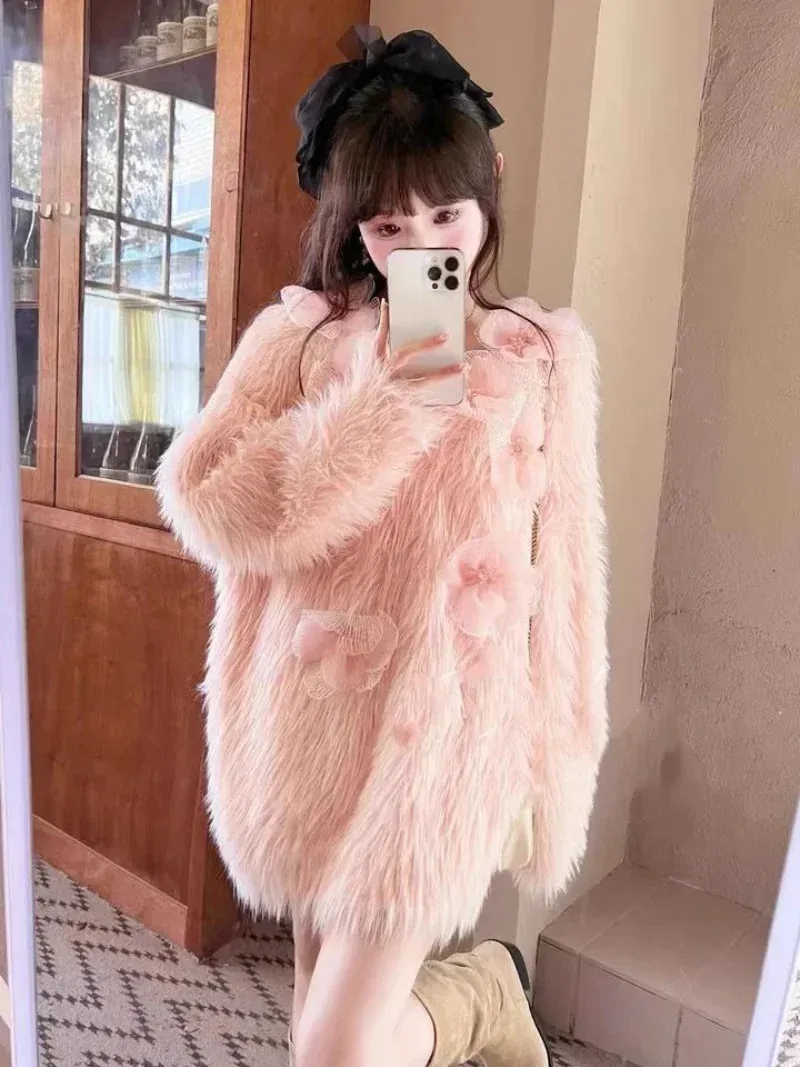 Knit Sweater Dress Plus Size, Loose-Fit Beaded Flower Knit Dress, Heavy  Autumn Winter Warm Wool Sweater