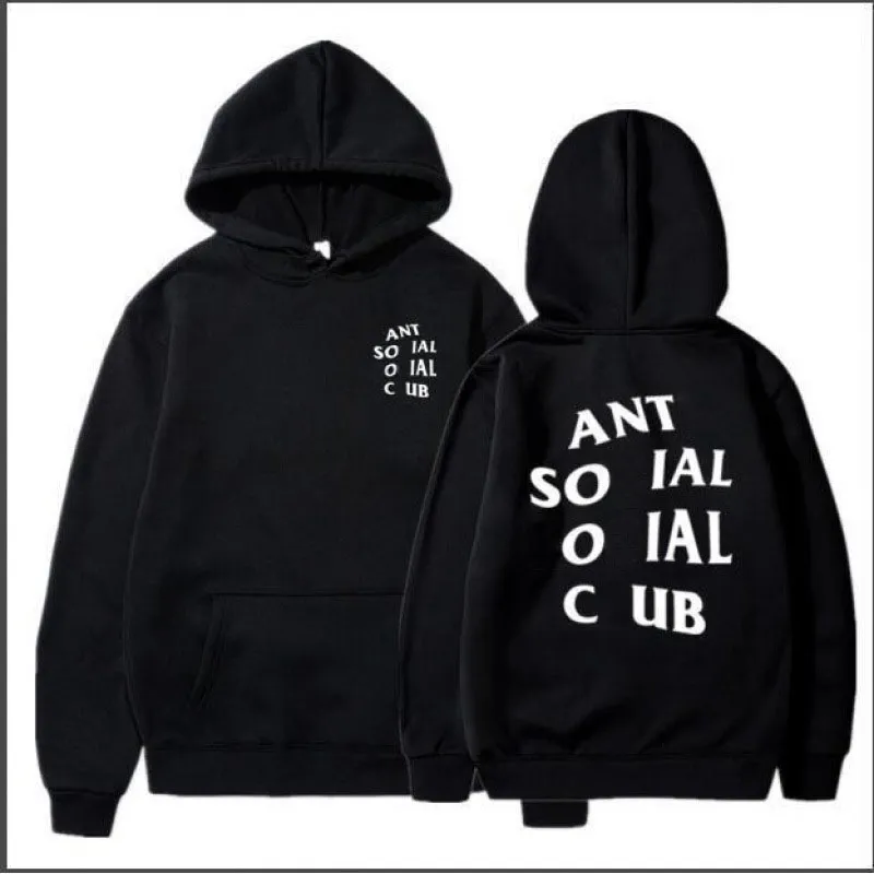 Designer Fashion Classic Anti Social Hoodie Casual Mens Women