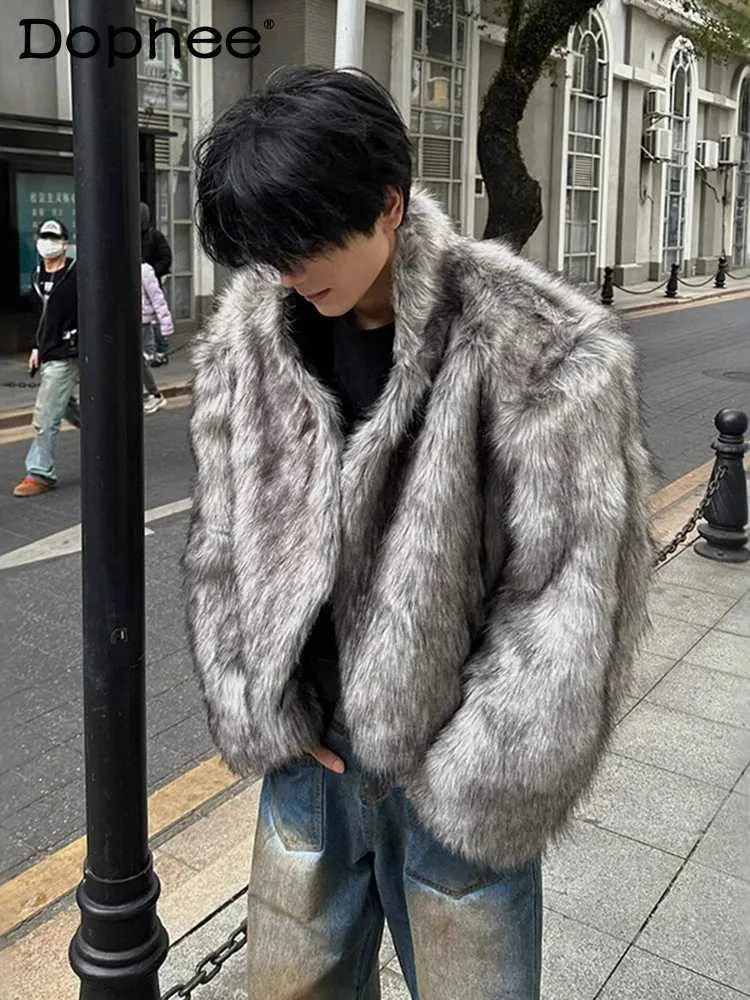 Save Big on Bulk Mens Fox Fur Jacket Mens Vintage Fur Jacket Style: Eco  Friendly Short Cotton Winter Coat With Faux Fox Hair Thick Warm Outerwear 