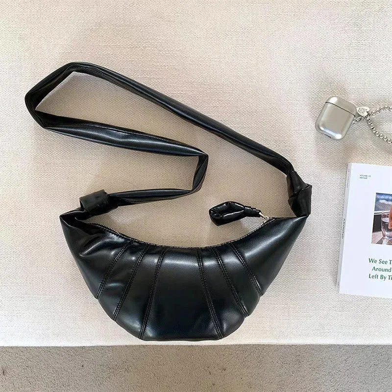 Croissant Bag - Retro French Dumpling Style Single Shoulder