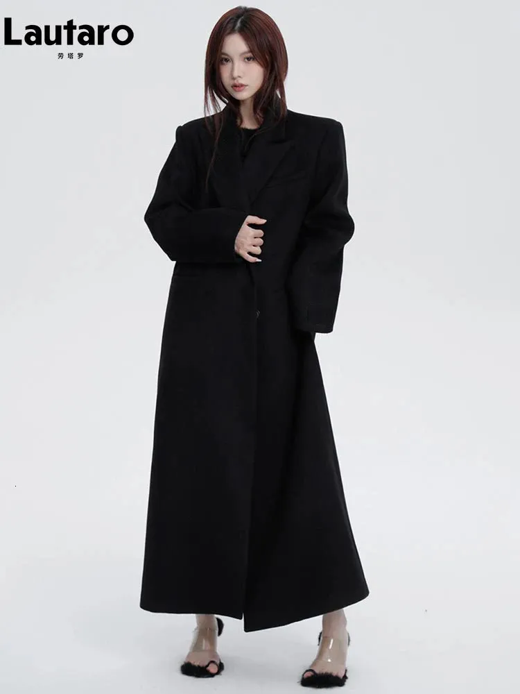 Plaid Wool Coat Womens Longline Wool Blend Coat, Winter Coats