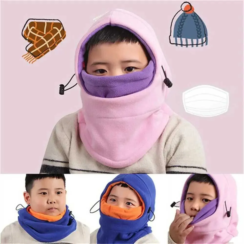 Scaldacollo Invernale Per Bambini | Pile Antivento | Multifunzione: Sciarpa, Passamontagna, Paraorecchie