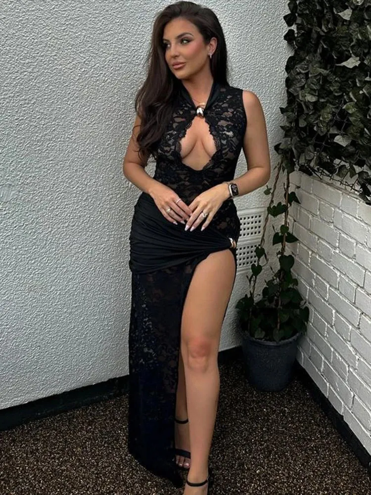 Black Lace Long Dress For Women Sleeveless, Hollow... From Yujia02, $18.38 | DHgate.Com Black Lace Long Dress For Women Sleeveless, Hollow... From Yujia02, $18.38 | DHgate.Com