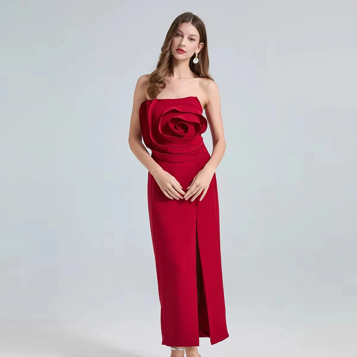 Vestido Floral Sin Espalda Sin Espalda De Mujeres, Vestido De