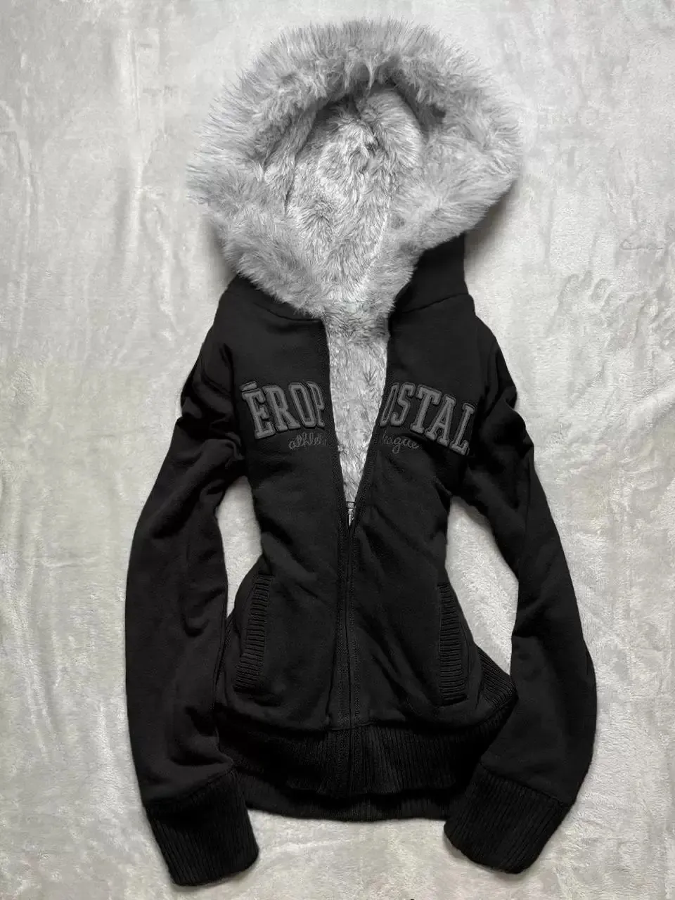 Y2K Retro Fur Patchwork Grunge Grey Zip Up Hoodie With Letter Printing For Women Casual Streetwear Zipper Jacket From Eshinestore, $41.28 | DHgate.Com Y2K Retro Fur Patchwork Grunge Grey Zip Up Hoodie With Letter Printing For Women Casual Streetwear Zipper Jacket From Eshinestore, $41.28 | DHgate.Com