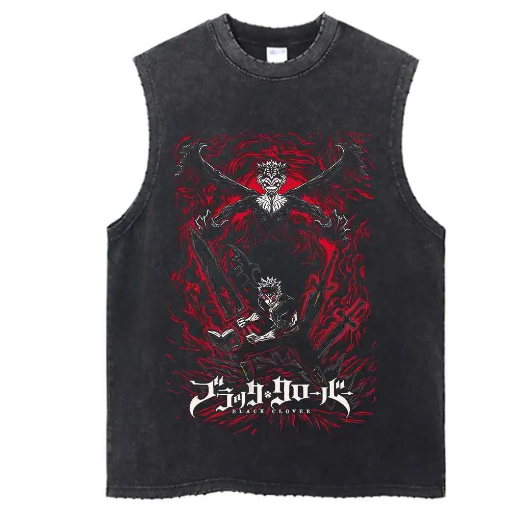 Wholesale Black Clover Anime Graphic T Shirt | Vintage Washed