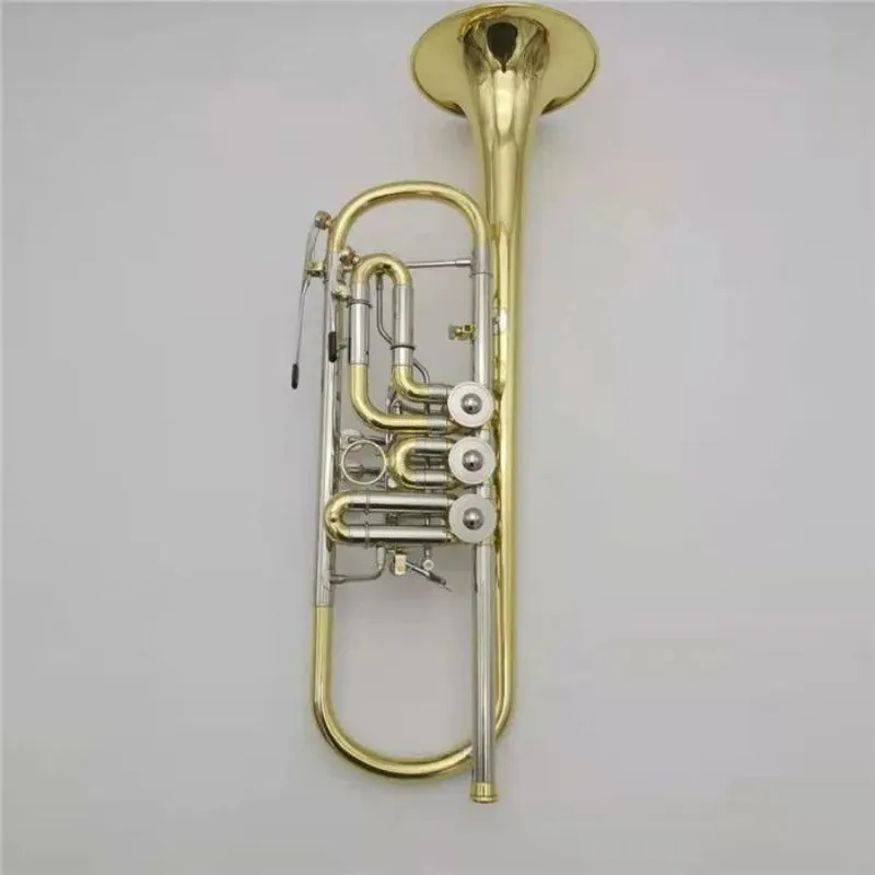 Professional B Flat Trumpet with Case, Mouthpiece, and Key - Brass Wind ...