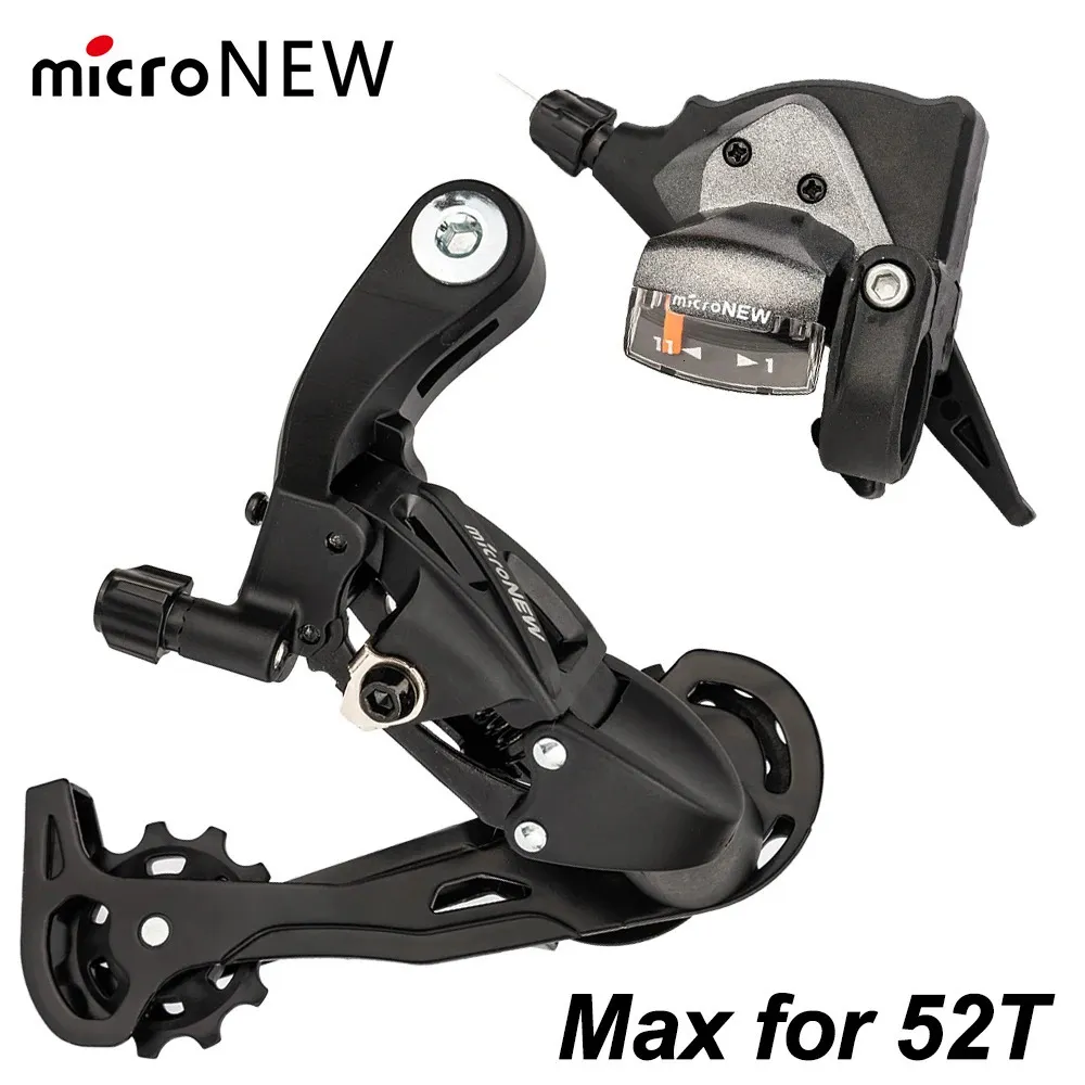 MAGT 1 Pair Triple Bike Derailleurs – 3x7/8/9 Speed, Metal, Black, For Front & Rear Gear Shifting