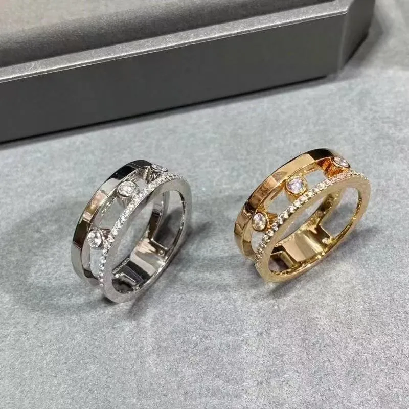 Dynamic Diamond Ring: Designer Hollow Jewelry in Silver and Gold ...