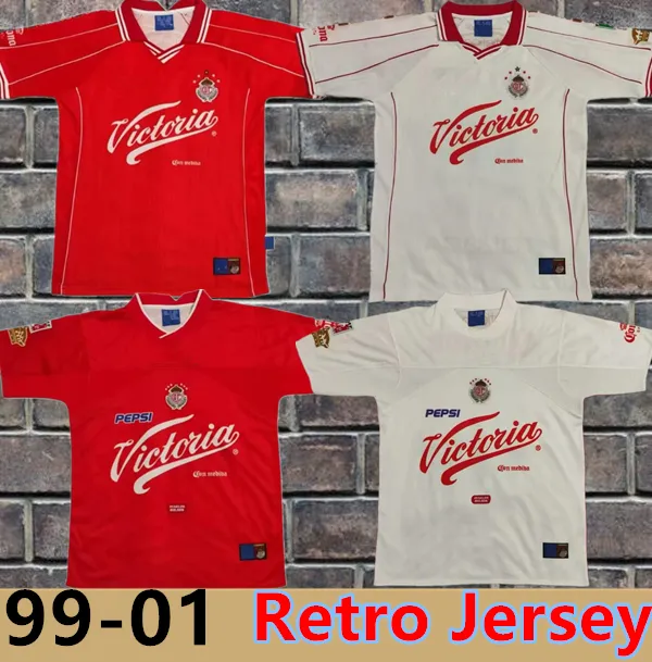 Retro 99 00 Deportivo Toluca Mens Soccer Jersey Polyester Short