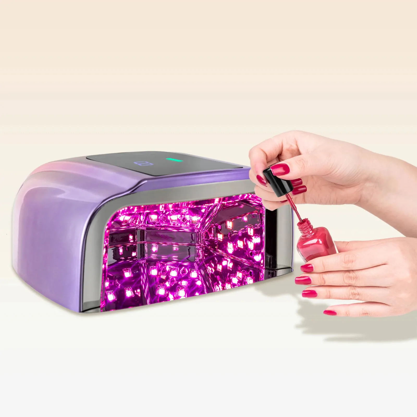 Nail Dryer Professional Rechargeable 96W 42-Bead UV LED Portable Cordless Gel Nail Lamp Machine with Removable Stainless Steel 241216