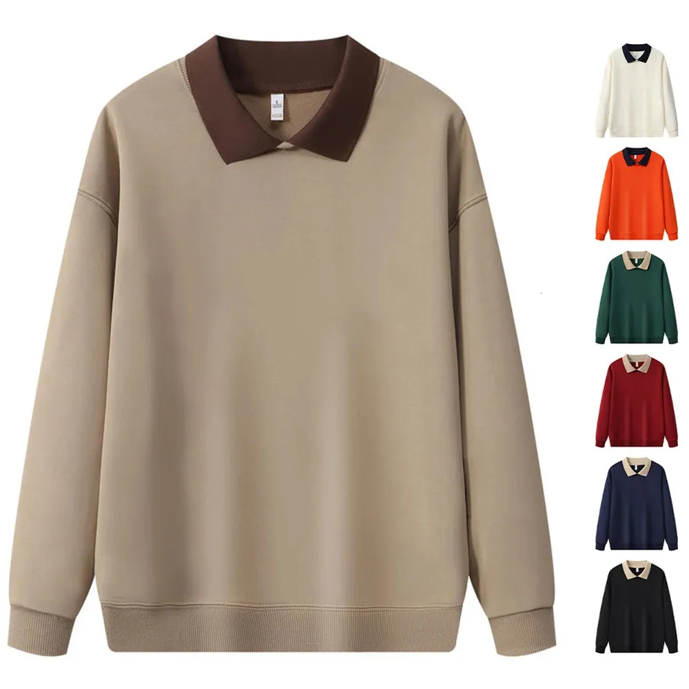 Save Big on Bulk Polo Collar Sweatshirt Collared Sweatshirts For Men, Long  Sleeve Polo Collar Sweatshirt Color Block Patchwork Hoodie Lightweight