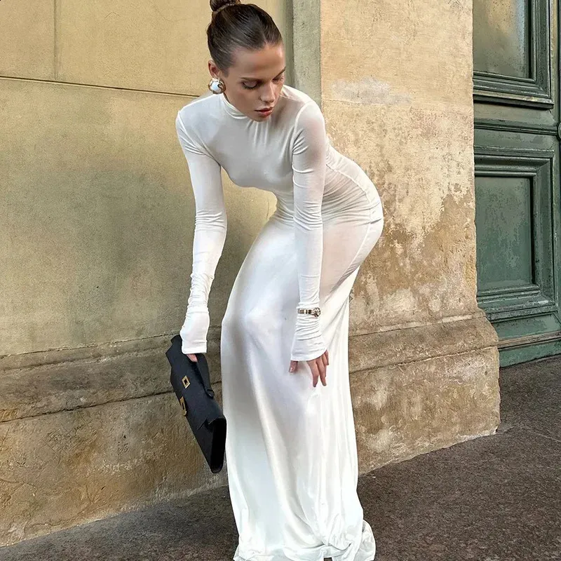 white turtleneck maxi dress White Turtleneck Dress Guide: Styles, Lengths & Occasions
