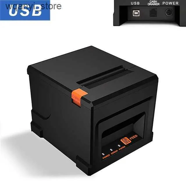 Printers 80mm heat receiver automatic cutting desktop printer portable automatic cutting machine restaurant kitchen POS USB serial LAN Bluetooth printer L240910