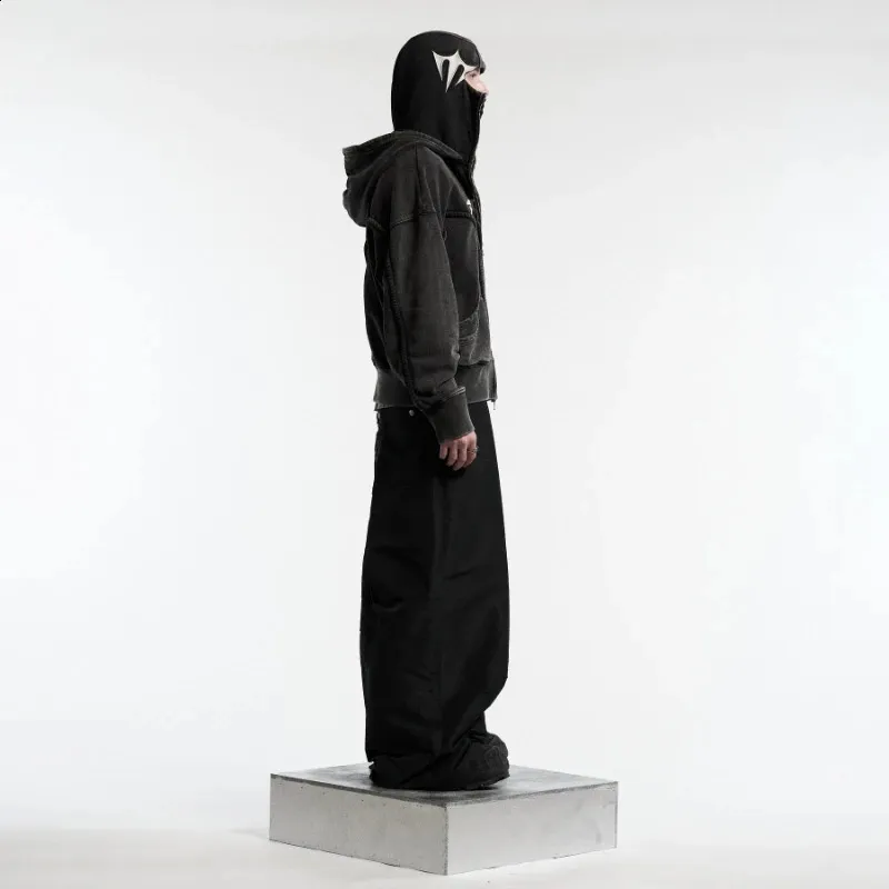 Y2K Ninja Hoodie Gothic Double Hooded Oversized From Xue04