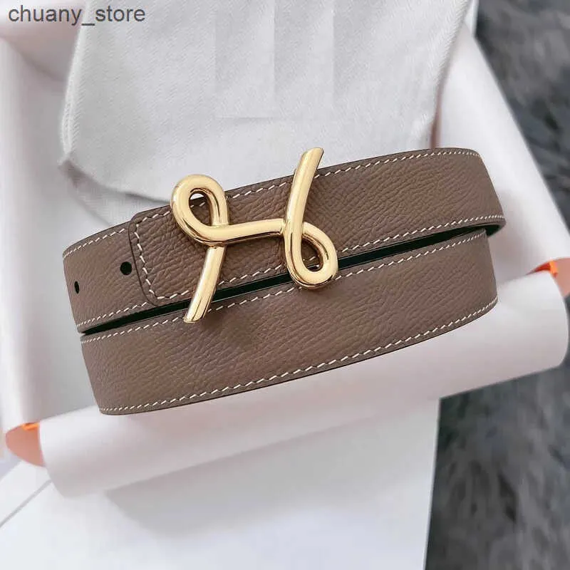 Sample Backle Reversible Cowhide Leather Belt with Palm Print - Women's Casual Belt ...