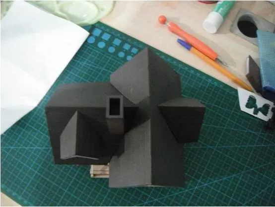 DIY Flying Cabin 3D Paper Building Models Small Mooden House For Kids ...