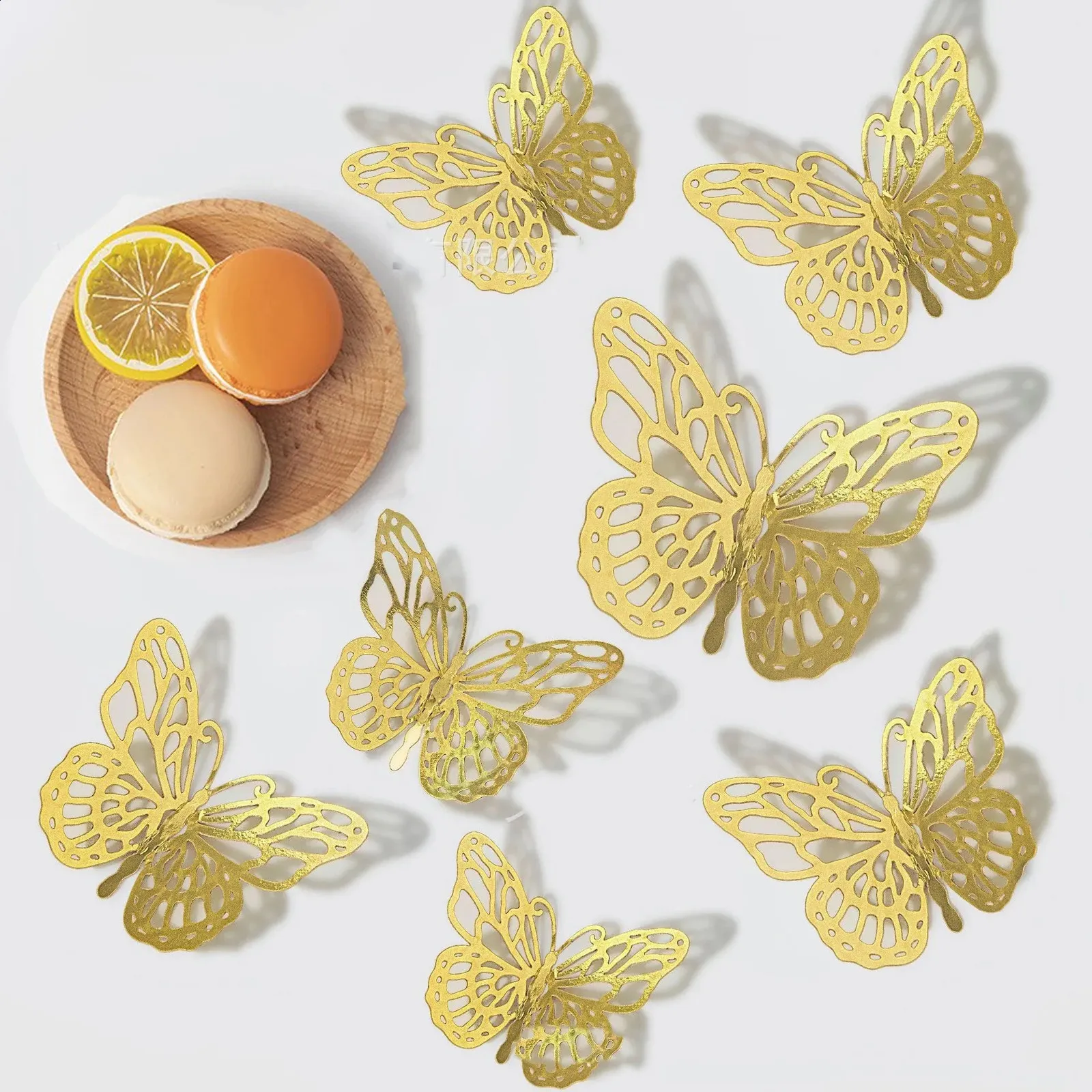 Calcomanías Mariposas Colores Decoraciones De Mariposa 3D - 24 Piezas Rosa Para Pared Con Cinta Doble Cara - Fiestas Y Cumpleaños Decoración Mariposas Pared