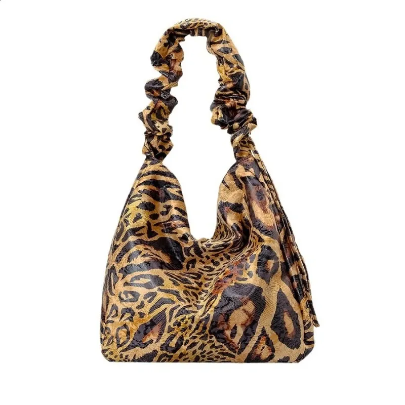 Women's Printed Drawstring Shoulder Bag - Large Hobo Purse With Top Handle & Detachable Strap