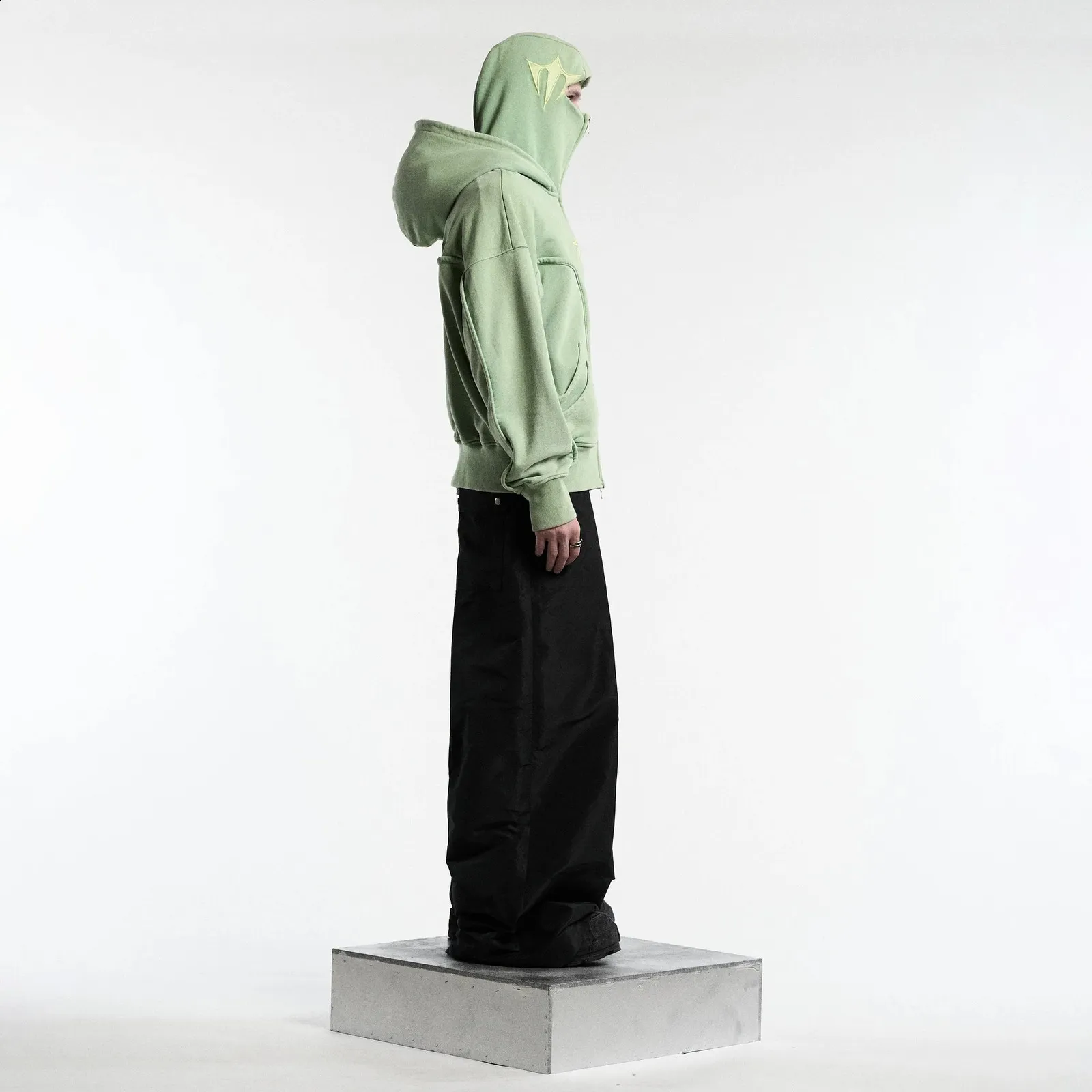 Y2K Ninja Hoodie Gothic Double Hooded Oversized From Xue04