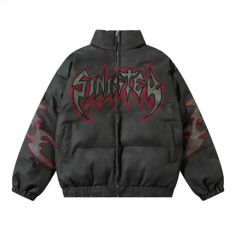Y2K Gothic Street Letter Padded Jacket For Men – From
