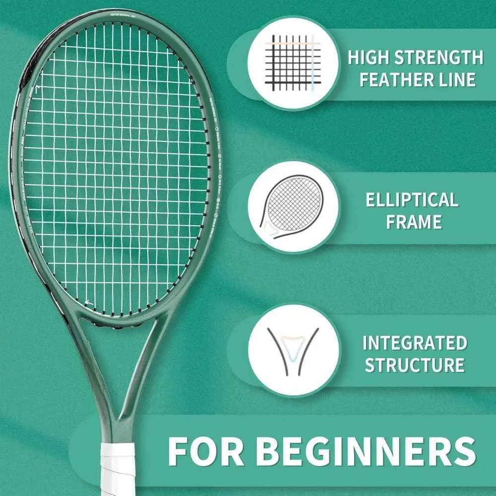 Tennis racket 27 inch mid plus set with aluminum grip and 3 nylon balls ...