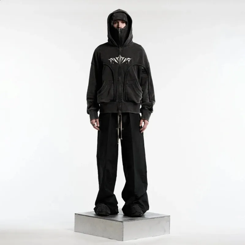 Y2K Ninja Hoodie Gothic Double Hooded Oversized From Xue04