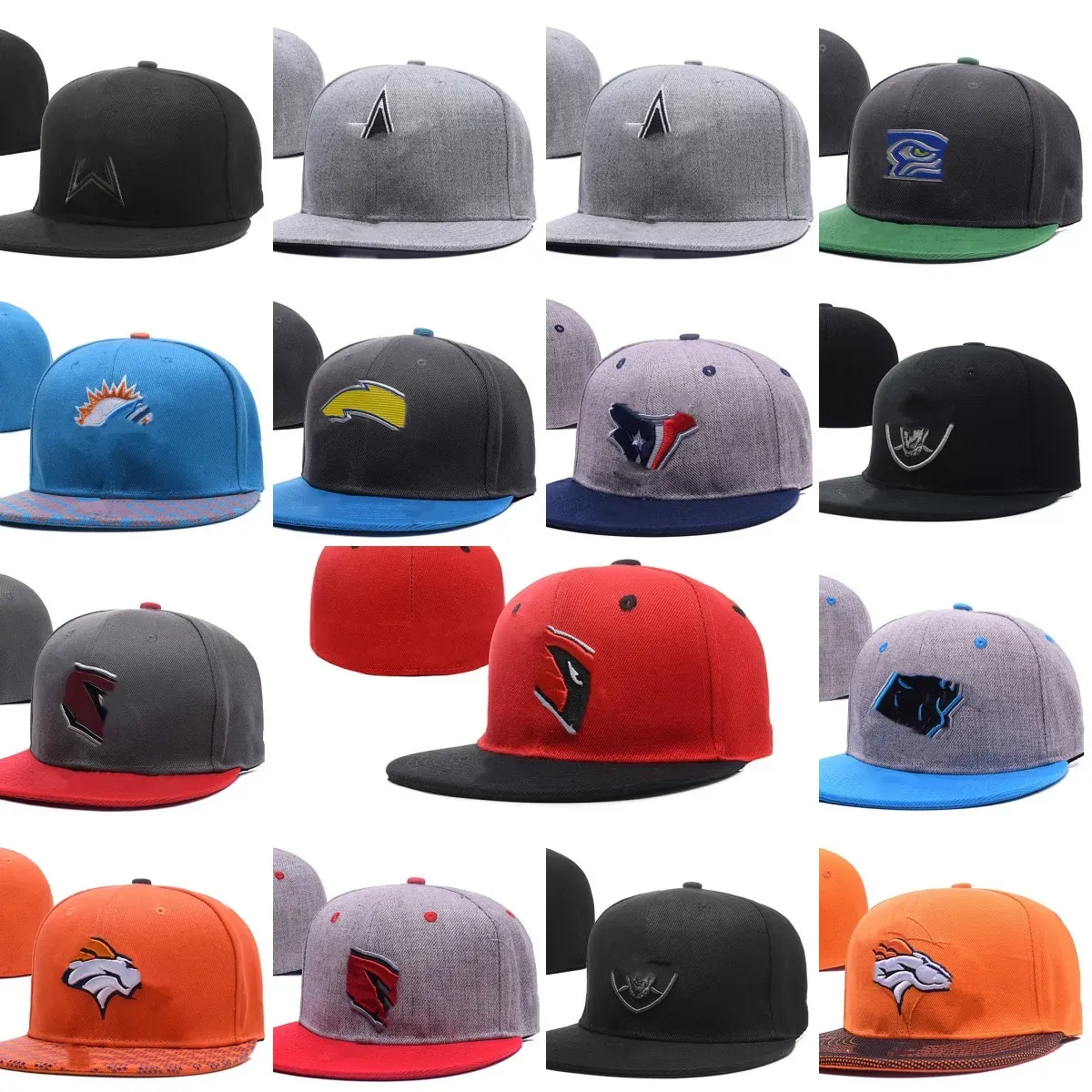 Unisex Fitted Ball Caps with Twill Pattern, Tall Top, Adjustable Size 7 ...