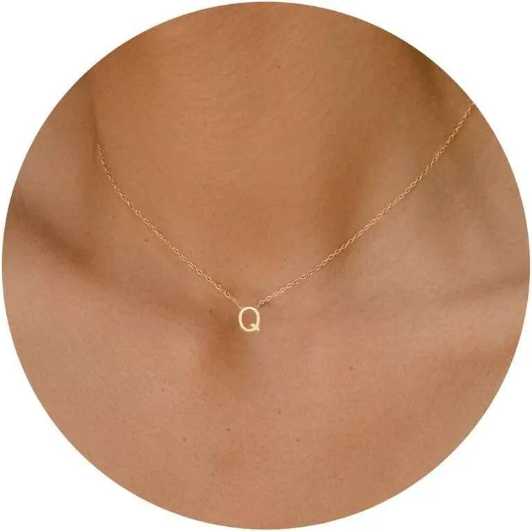 その他 XXX Dainty Initial Choker Name Necklace, 14k Gold Plated From