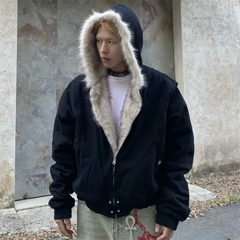 KOREAN Jacket with Fur Hoodie (22AW J-2) | DAIRIKU