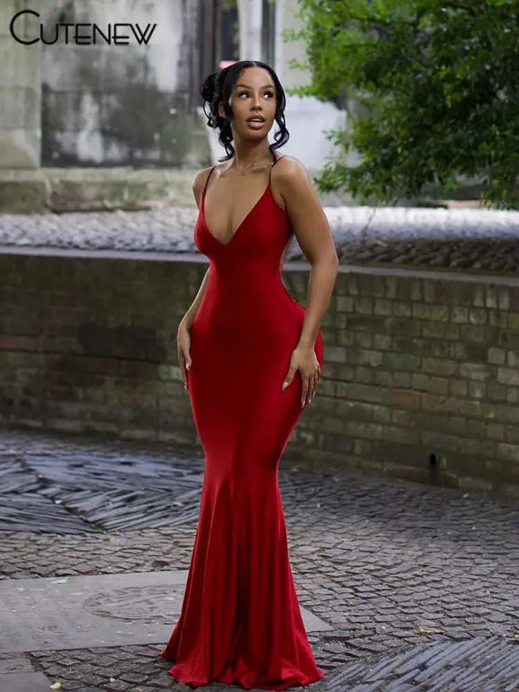 Nibber Red Shiny Spaghetti Strap Maxi Dress Women... From Tomato_lele,  $7.49 | DHgate.Com