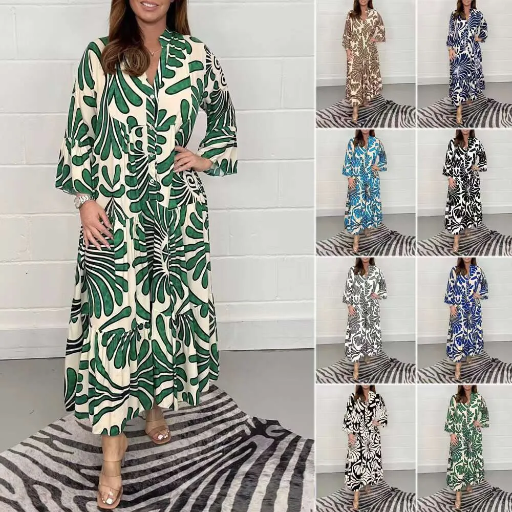 sachin and babi light blue dress Autumn and Winter New Printed Loose Casual Women's Dress