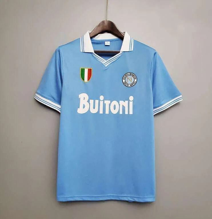 Vintage Napoli Soccer Jersey - 1987-1991 Retro Kit, Maradona