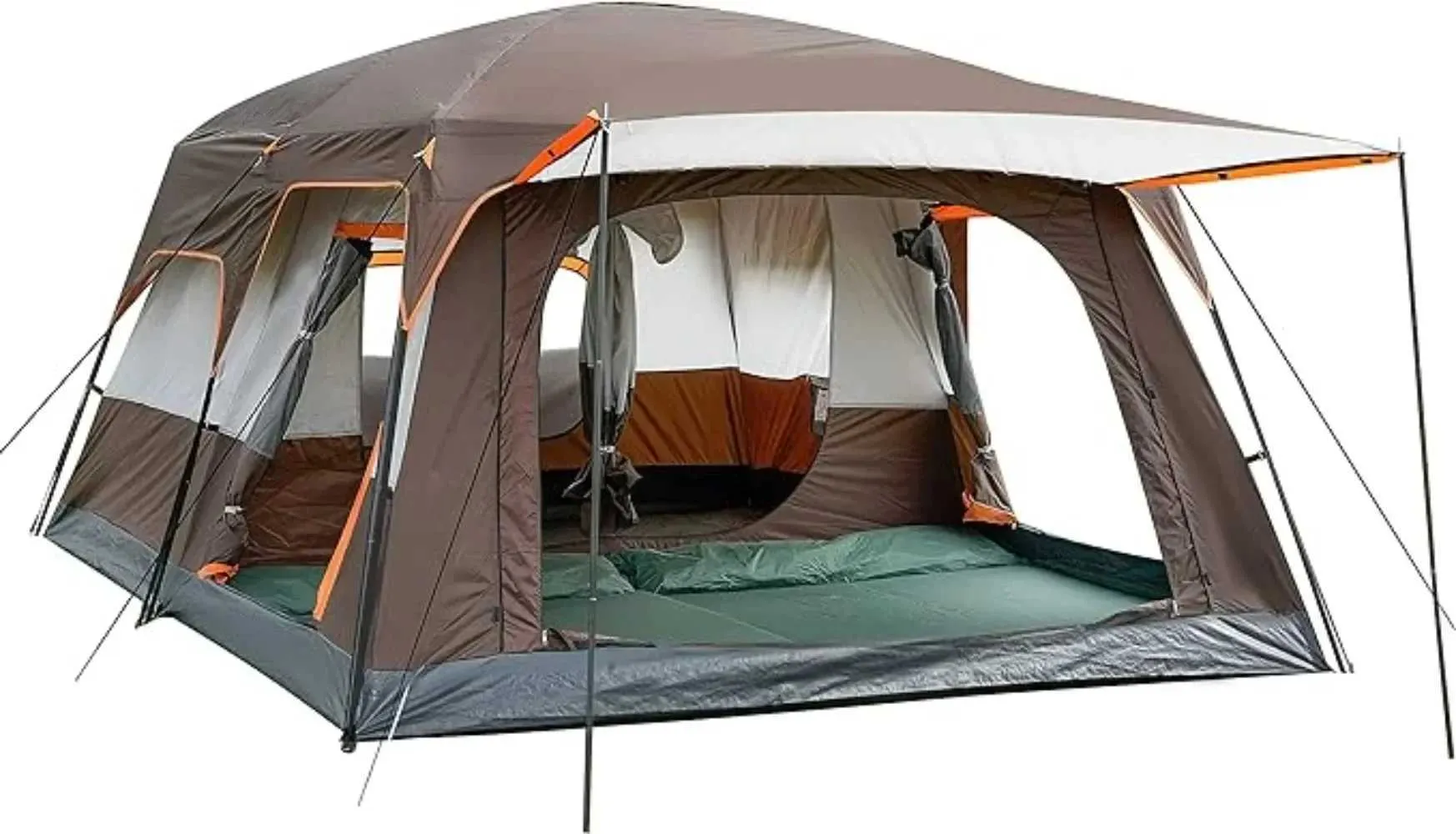Extra Large Family Cabin Tent 10 12 14 Person, Rooms, Doors,