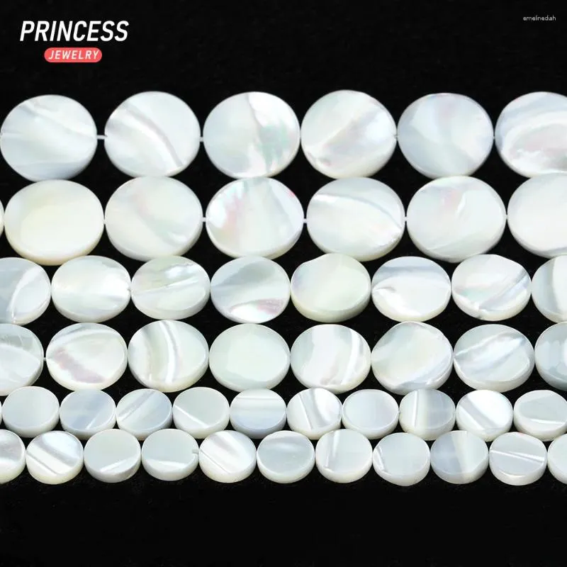 Natural White Trochus Shell Beads - 6-15mm Round Flat Sea Shells for ...