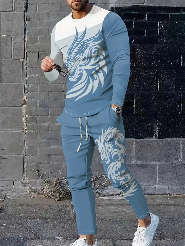 Spring And Autumn Mens Daily Casual Long Sleeved T Shirt Street