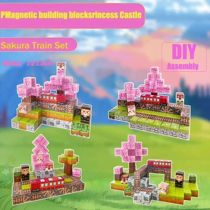 Magnetic Building Blocks Toys Colorful Stacking Cubes For Creative ...