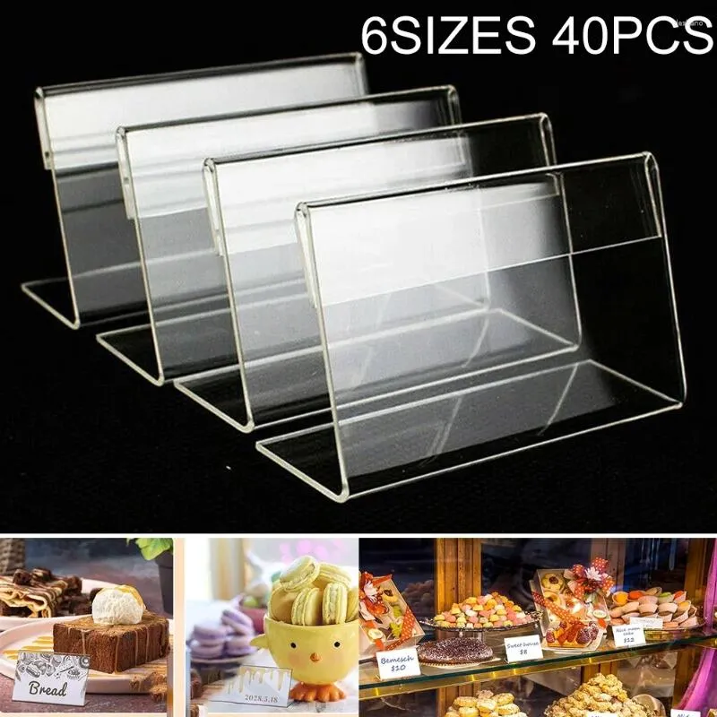 40x L Shaped Acrylic Table Sign Display Cdc Stands For For Retail ...